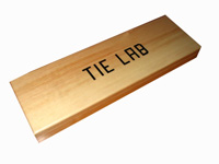 varnished silk tie box with screen print logo